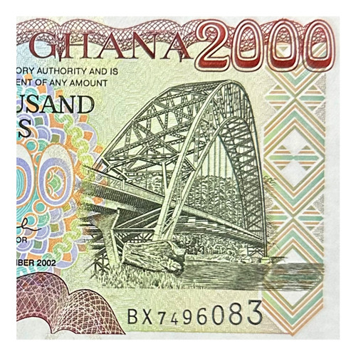 Ghana - 2000 Cedis - Año 2002 - P #33 - Puente
