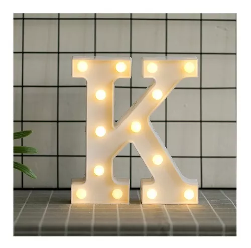 Led Letras Q 3d Luces Foco Lampara Decora Abecedario - ELE-GATE