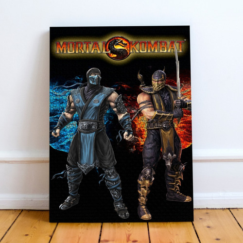 Mortal Kombat Video Juegos Mural 50x33 Mdf Cuadro Gamer