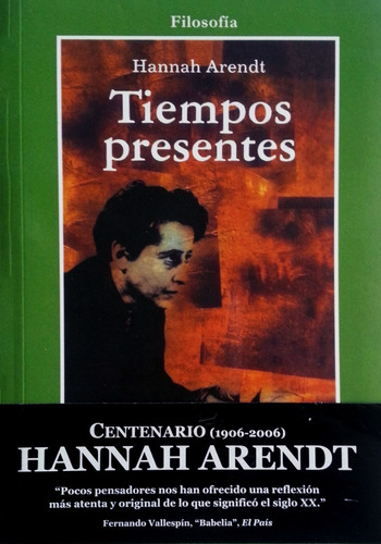 Libro Tiempos Presentes Hannah Arendt