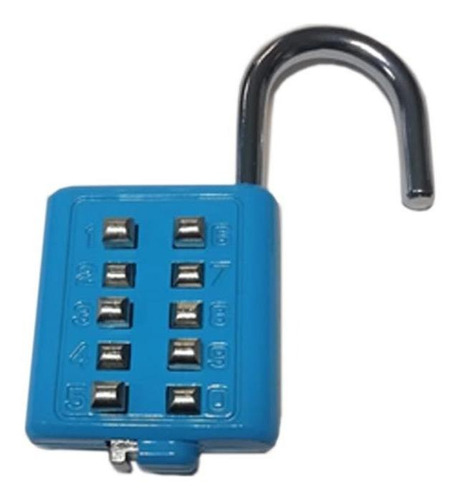 Candados Para Asegurar Un , Mxsuc-003, 3pzas, 10 Tecl Color Azul