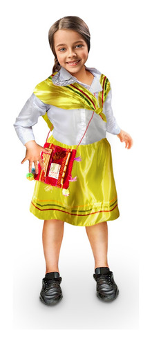 Imagen 2 de 3 de Traje Para Baile Nortino Talla 6 Falda Y Pañoleta Las Condes