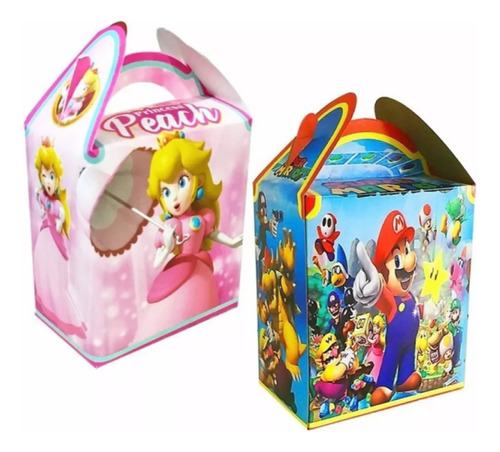 Mario Bros Peach 40 Cajas Dulceras Bolos Recuerdos Peach