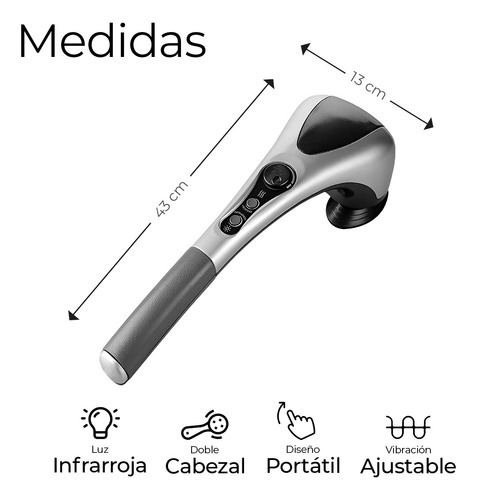 Masajeador Electrico Doble Cabeza Infrarojo Cuerpo Completo