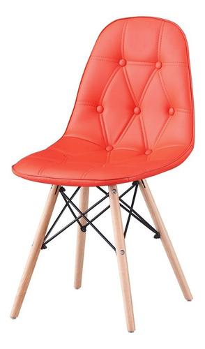 Silla Eames Acolchada Botones Moderna Sala Comedor 