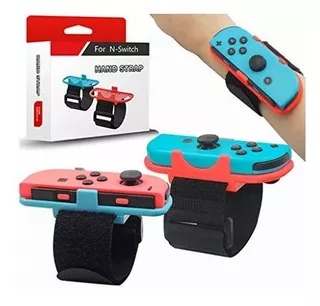 Muñequeras Para Controles Nintendo Elastizadas X2 Rojo Azul