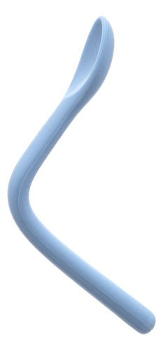 Colher De Silicone Flexível Anatômica Introdução Bebe Buba Cor Azul