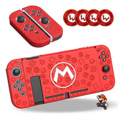 Funda Protector Nintendo Switch Mario Zelda Con Joycon Gomas