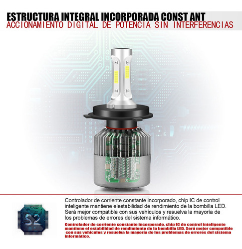 Farol Led Feixe Alto/baixo Para Honda Fit 2007-2019 H4