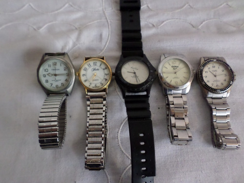 Lote 5 Relojes De Hombre Todos Func Tressa Ornet Sin Pilas