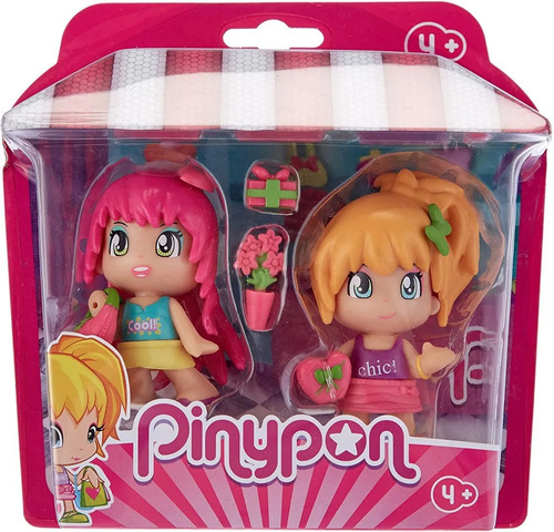 Pinypon Pack Por 2 Figuras, Amigas De Compras/ Original