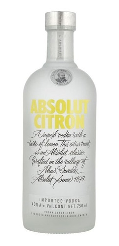 Vodka Absolut Citron 750 Ml