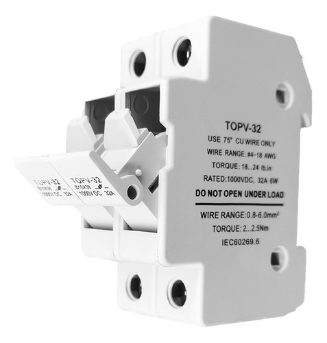 Portafusible Para Solar 2 Polos 1000v Corriente Continua