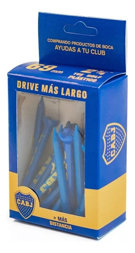 Tee Golf Plástico Edición Limitada Boca Juniors X30 Unidades