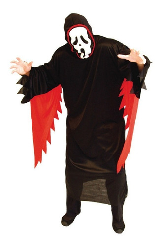 Disfraz Fantasma Negro Adulto Halloween Cotillón Activarte