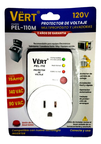 Protector De Voltaje Multiuso 110v Lavadora, Microondas 