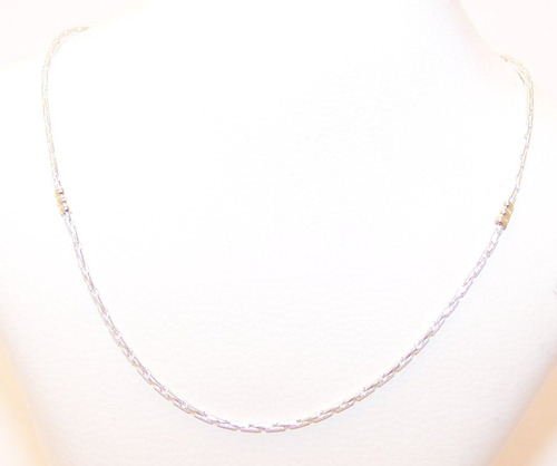 Imagen 1 de 7 de Cadena Plata 925 C/ Oro Cardano 60cm 1.5mm Garantía