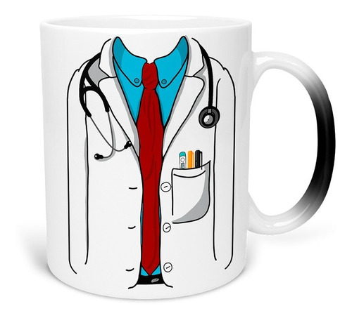 Taza Mágica Sublimada 315 Ml Bata Doctor Medico Regalo Café