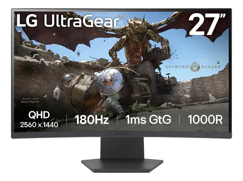 Monitor Gamer Curvo LG Ultragear 27gs60qc-b Led 180hz Qhd