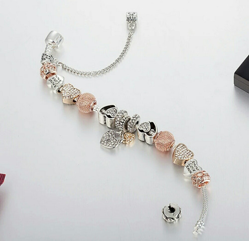 Pulseira Estilo Pandora Vivara Moda Luxuosa E Estilosa.