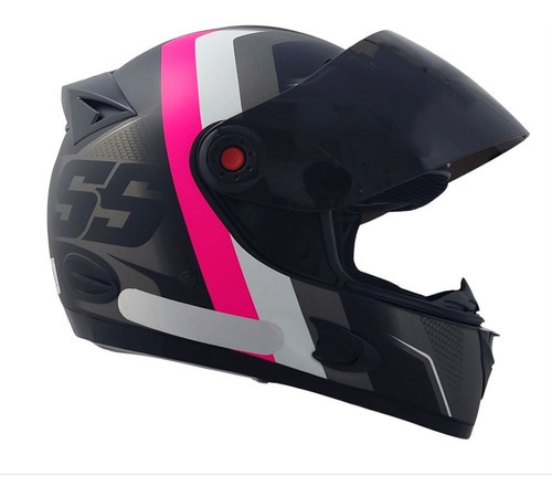 Capacete Mixs Mx5 Fechado Com Viseira Fumê E Narigueira Cor Rosa Desenho SuperSpeed Tamanho do capacete 56