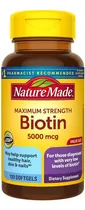 Comprar Nature Made Biotina 5000 Mcg Belleza Cabello Piel Uñas Sabor N\u002Fa