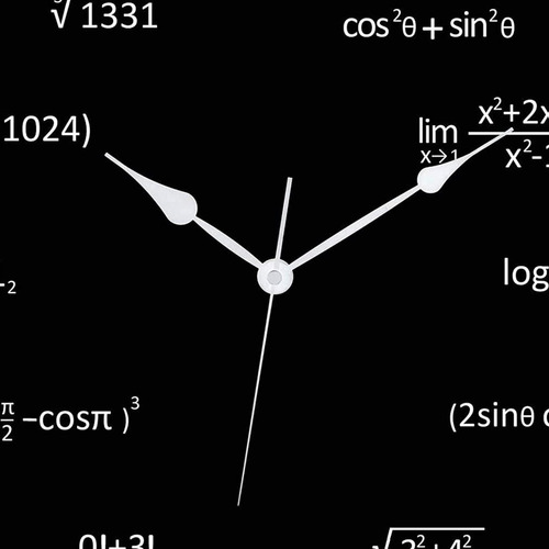 Reloj De Pared Con Ecuaciones Matemáticas, Redondo,.