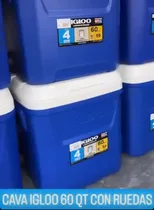 Comprar Cava Hielera Igloo 56 Litros Con Ruedas 60qt Azul
