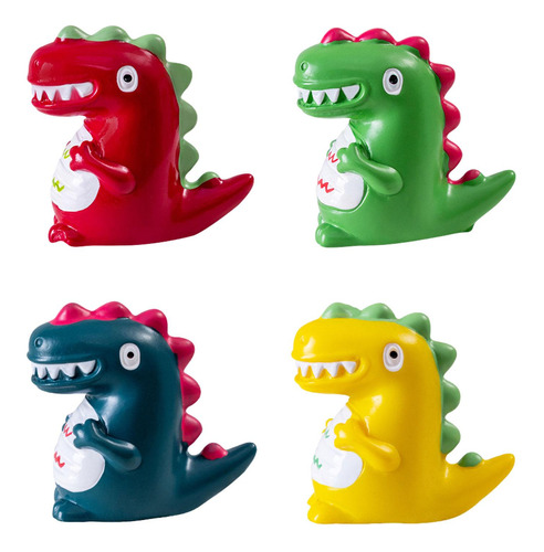 4 Piezas Mini Figuras De Dinosaurio Diy Bonsai Artesanía