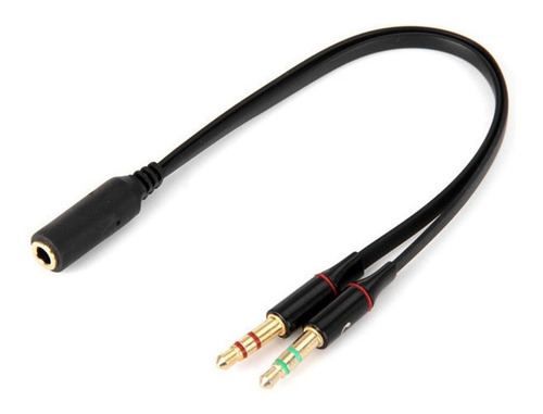 Cable De Audio 3.5 Mm Hembra A Micrófono Y Audífonos