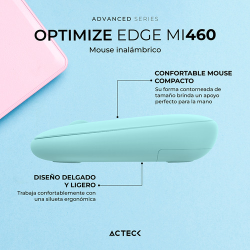 Mouse Acteck Edge Mi460 Ultra Delgado 1600dpi Inalambrico