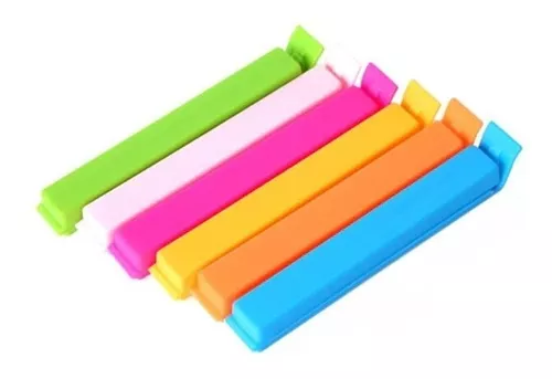 Pinzas para Bolsas de Comida - Clips para Bolsas de Alimentos - Bag Clips -  6 Clips de Difentes Colores Magneticos para Poner en Refrigerador o para  Cerrar Bolsas de Comida 