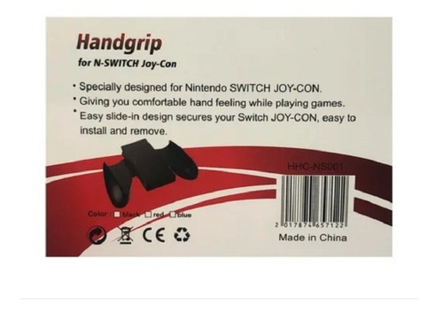 Imagen 5 de 5 de Handgrip Para Mando De Nintendo Switch Joycons + Gomas Regal