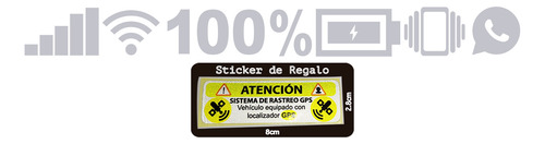 Sticker Calcomanía Auto Reflejante Señal Wifi Batería Watts