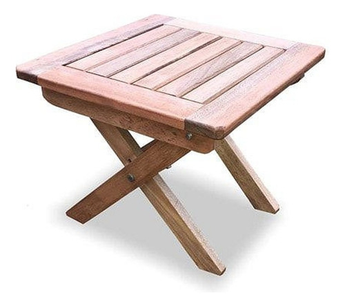 Mesa Jardín Baja Ibera Plegable 40x40x35  Madera. Ecomadera