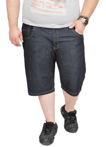 Imagem 1 de 4 de Bermuda Masculina Jeans Com Lycra Plus Size Grante Top