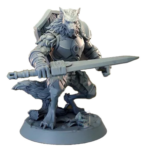 Set 8 Dnd Miniatura Mini Figura 35mm Resina 3d Lobos Worgen Set Completo
