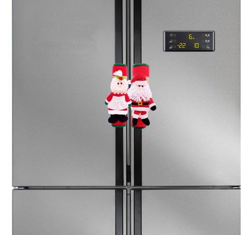 2 Fundas Para Manijas De Refrigerador Navideñas Para