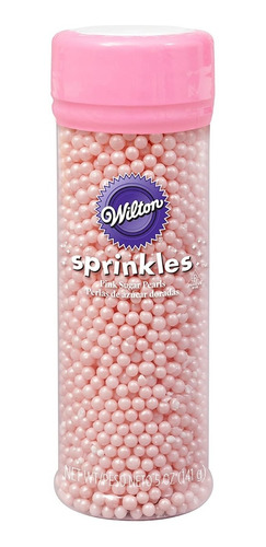 Perlas Sprinkles Comestibles Wilton 141gr Rosa Original