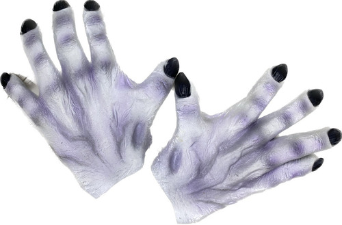 Manos Monstruo Blancas Garras Disfraz Terror Halloween Latex