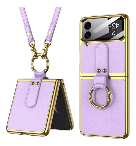 Para Samsung Z Flip 4 Femenino Lujo Creativo Eslinga Funda