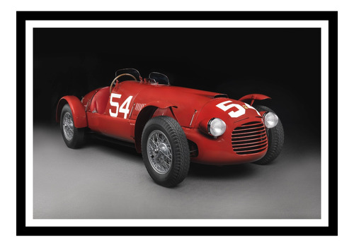 Ferrari 166 Spyder Corsa 1947 Cuadro Enmarcado 45x30cm