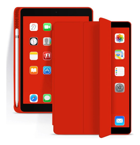 Carcasa Funda Compatible Con iPad 10.2 Trae Ranura Lápiz 