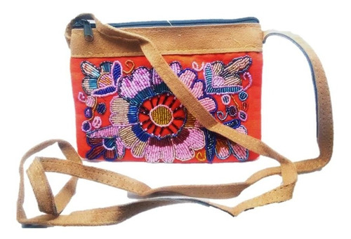 Bolsa Huichol Chaquira Canutillo Mexico Mujer Cross Body Nu 