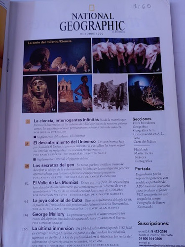 Revista National Greographic N 4 Octubre De 1999 (Usado)