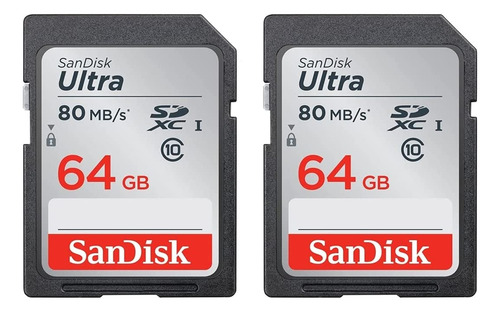 Tarjeta De Memoria Sandisk Ultra 64gb Sdxc Class 10 2-pack