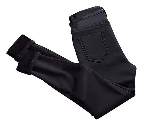 Jeans De Cintura Alta Para Mujer Con Forro Polar Térmico .