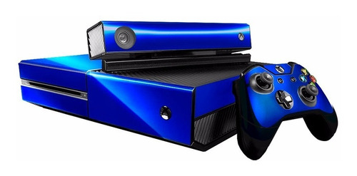 Skin Xbox One Cromo Azul Marino + Controles Y Kinect