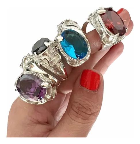 Anillos De Plata Con Piedras Importantes MercadoLibre