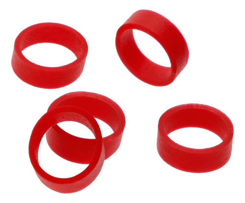 100 Sujetacables De Silicona Onlykxy Reutilizables Rojo